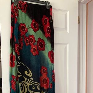 Harari  velvet printed skirt